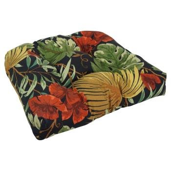 19-inch U-Shaped Patterned Spun Polyester Tufted Dining Chair Cushion. Picture 3