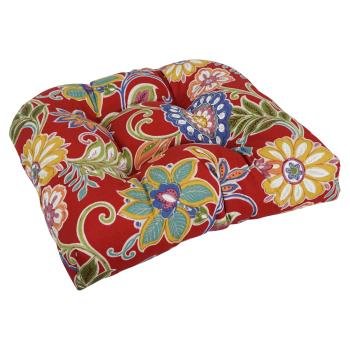 19-inch U-Shaped Patterned Spun Polyester Tufted Dining Chair Cushion. Picture 3