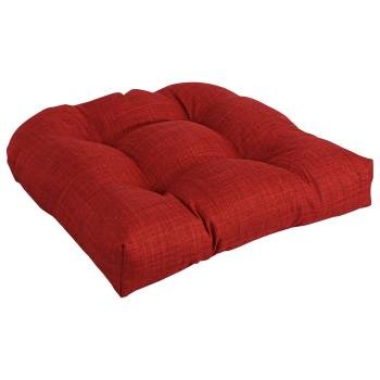 19-inch U-Shaped Solid Spun Polyester Tufted Dining Chair Cushion. Picture 3