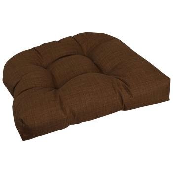 19-inch U-Shaped Solid Spun Polyester Tufted Dining Chair Cushion. Picture 3