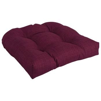 19-inch U-Shaped Solid Spun Polyester Tufted Dining Chair Cushion. Picture 3