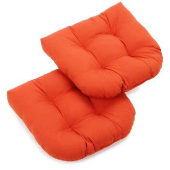 19-inch U-Shaped Twill Tufted Dining Chair Cushions (Set of 2). Picture 2