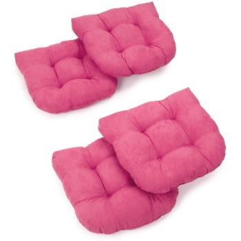 19-inch U-Shaped Microsuede Tufted Dining Chair Cushions (Set of 4). Picture 2
