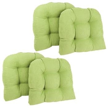19-inch U-Shaped Microsuede Tufted Dining Chair Cushions (Set of 4). Picture 2