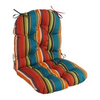 48-inch by 24-inch Patterned Outdoor Spun Polyester Swivel Rocker Cushion. Picture 4