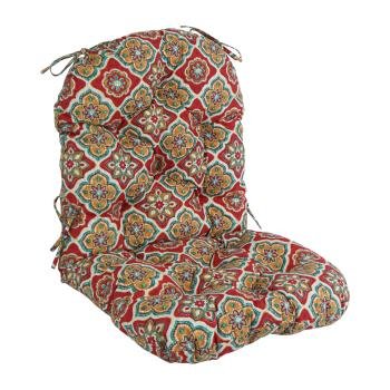 48-inch by 24-inch Patterned Outdoor Spun Polyester Swivel Rocker Cushion. Picture 4