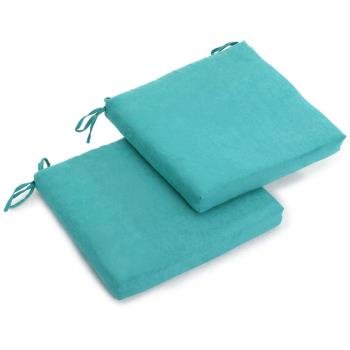 20-inch by 19-inch Solid Microsuede Chair Cushions (Set of 2). Picture 2
