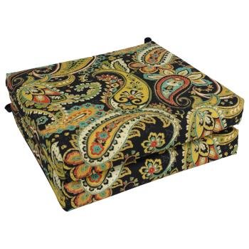 20-inch by 19-inch Patterned Outdoor Spun Polyester Chair Cushions (Set of 2). Picture 3