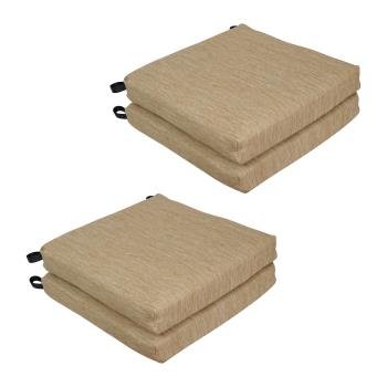 20-inch by 19-inch Premium Olefin Outdoor Chair Cushions (Set of 4). Picture 3