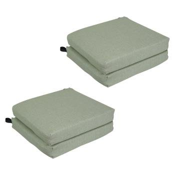 20-inch by 19-inch Premium Olefin Outdoor Chair Cushions (Set of 4). Picture 3