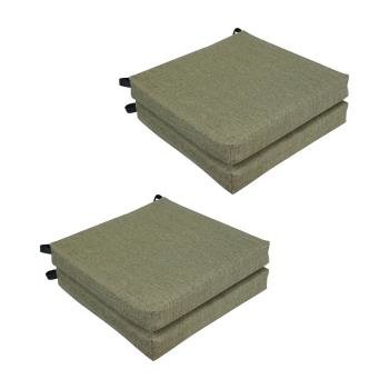 20-inch by 19-inch Premium Olefin Outdoor Chair Cushions (Set of 4). Picture 3