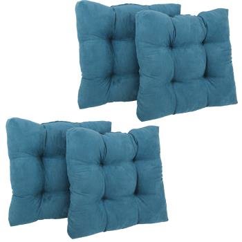 19-inch Squared Microsuede Tufted Dining Chair Cushions (Set of 4). Picture 2