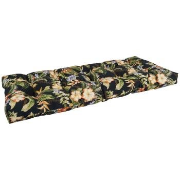 46-inch by 19-inch Tufted Patterned Outdoor Spun Polyester Loveseat Cushion. Picture 4