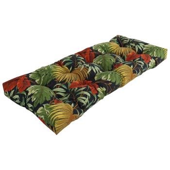 51-inch by 19-inch Tufted Patterned Outdoor Spun Polyester Loveseat Cushion. Picture 4