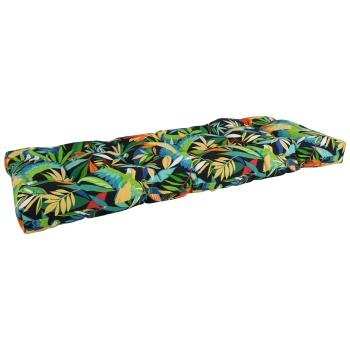 51-inch by 19-inch Tufted Patterned Outdoor Spun Polyester Loveseat Cushion. Picture 4