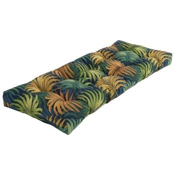51-inch by 19-inch Tufted Patterned Outdoor Spun Polyester Loveseat Cushion. Picture 4