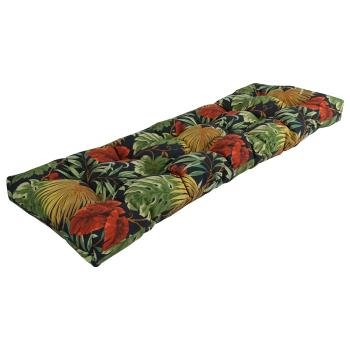 55-inch by 19-inch Tufted Patterned Outdoor Spun Polyester Loveseat Cushion. Picture 4