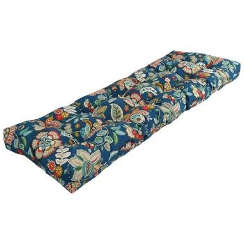 55-inch by 19-inch Tufted Patterned Outdoor Spun Polyester Loveseat Cushion. Picture 4