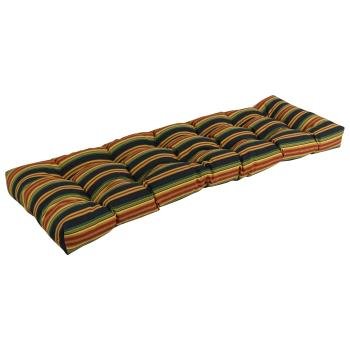 60-inch by 19-inch Tufted Patterned Outdoor Spun Polyester Loveseat Cushion. Picture 4