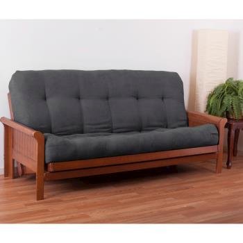 Blazing Needles Vitality 10-inch Microsuede Queen-size Futon Mattress - Steel Grey. Picture 2