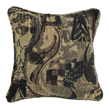 18-inch Patterned Jacquard Chenille Square Throw Pillow with Insert. Picture 2