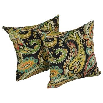 17-inch Square Solid Polyester Outdoor Throw Pillows (Set of 2). Picture 3