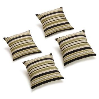 17-inch Square Solid Polyester Outdoor Throw Pillows (Set of 4). Picture 2