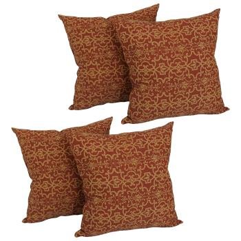17-inch Square Solid Polyester Outdoor Throw Pillows (Set of 4). Picture 3