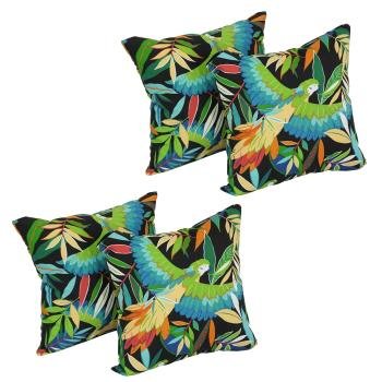 17-inch Square Solid Polyester Outdoor Throw Pillows (Set of 4). Picture 2