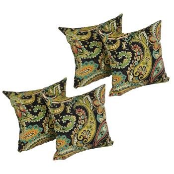17-inch Square Solid Polyester Outdoor Throw Pillows (Set of 4). Picture 3