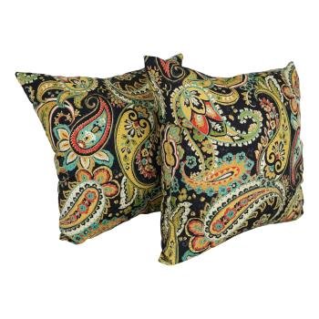 Outdoor Patterned Spun Polyester 25-inch Jumbo Throw Pillows (Set of 2). Picture 3