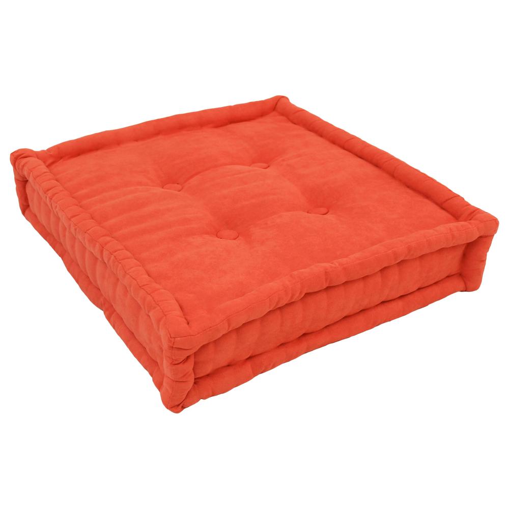 20-inch Square Corded Floor Pillow with Button Tufts. Picture 1