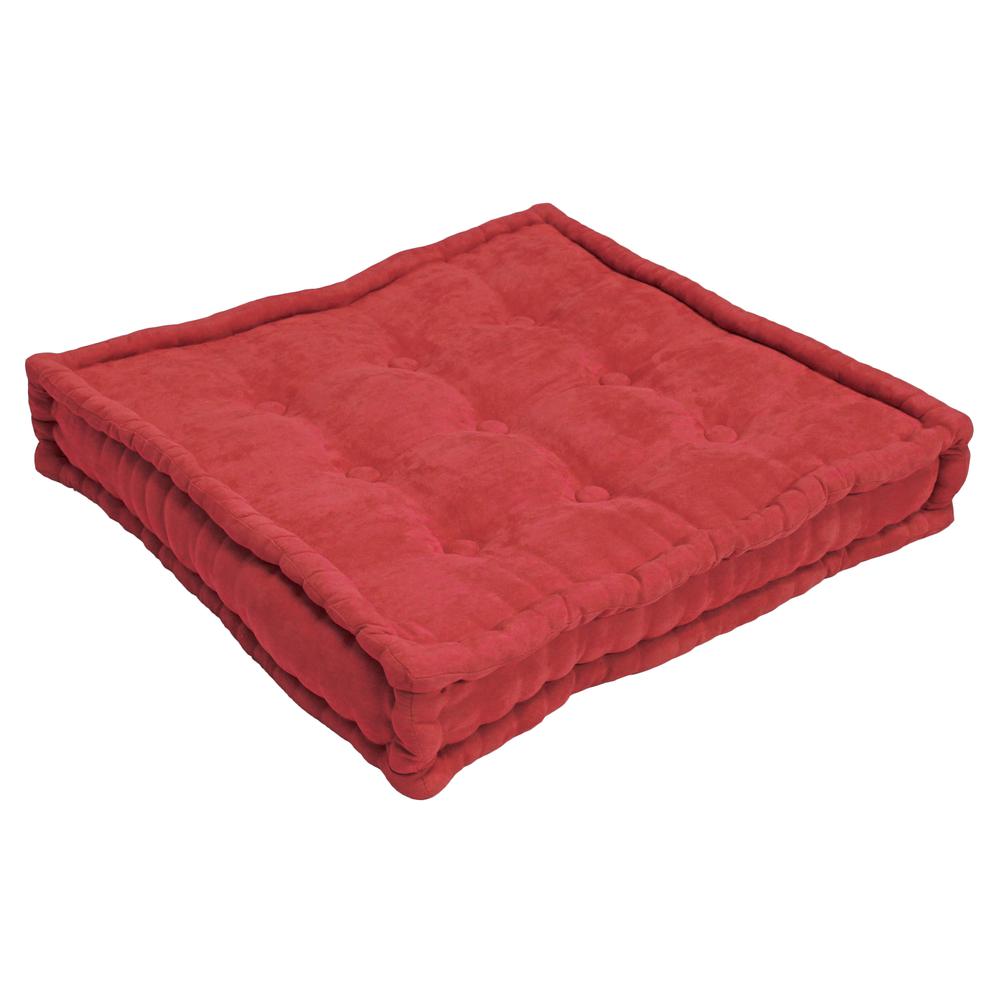 25-inch Square Corder Floor Pillow with Button Tufts. Picture 1