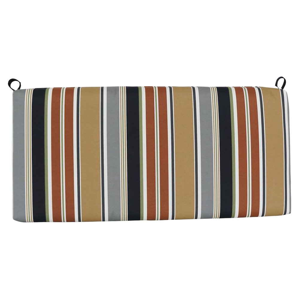 42-inch by 19-inch Patterned Outdoor Spun Polyester Loveseat Cushion. Picture 2