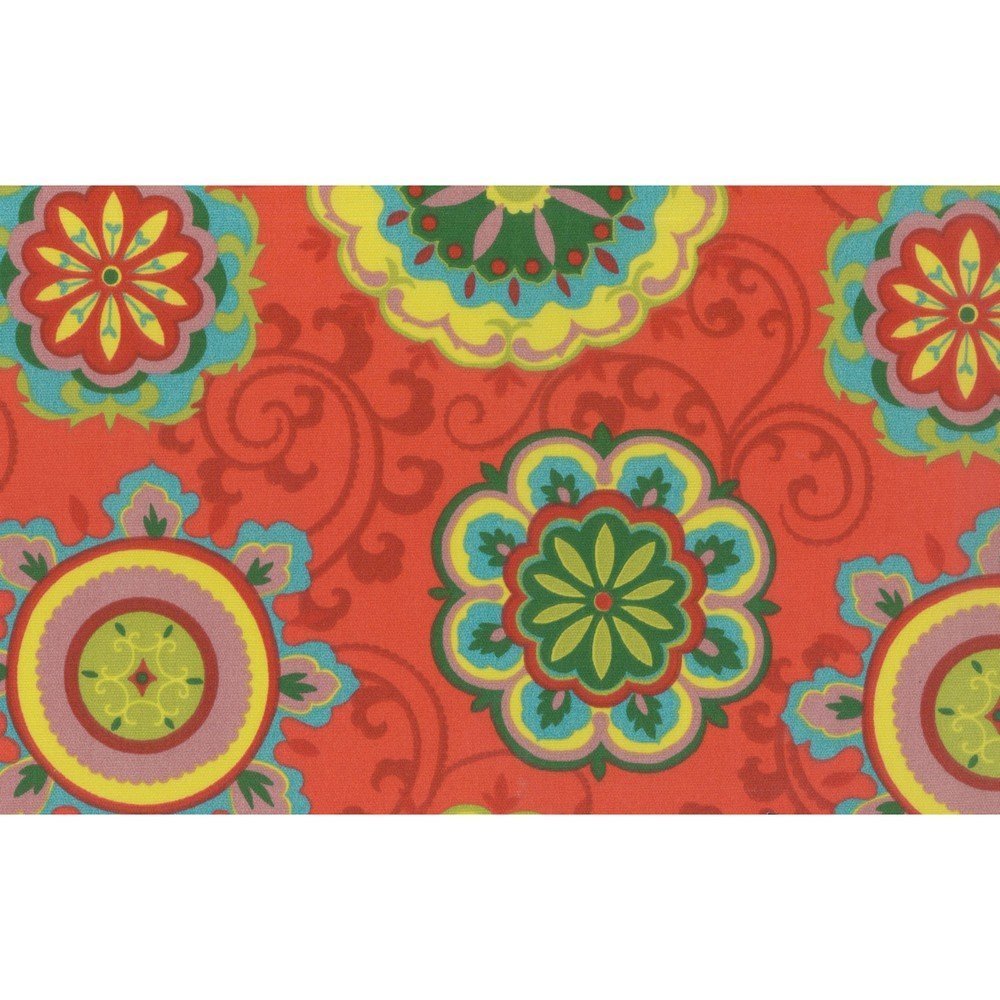 18-inch Round Spun Polyester Tufted Footstool Cushion. Picture 2