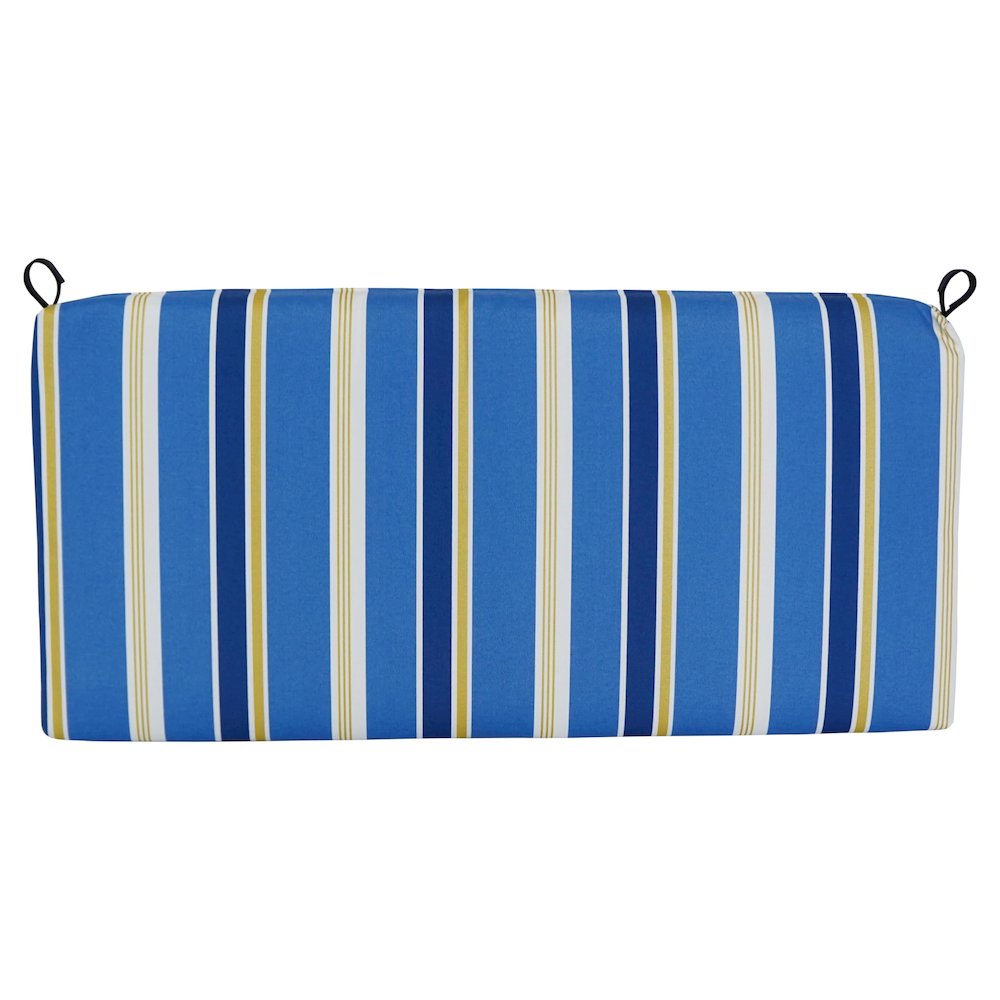 42-inch by 19-inch Patterned Outdoor Spun Polyester Loveseat Cushion. Picture 2