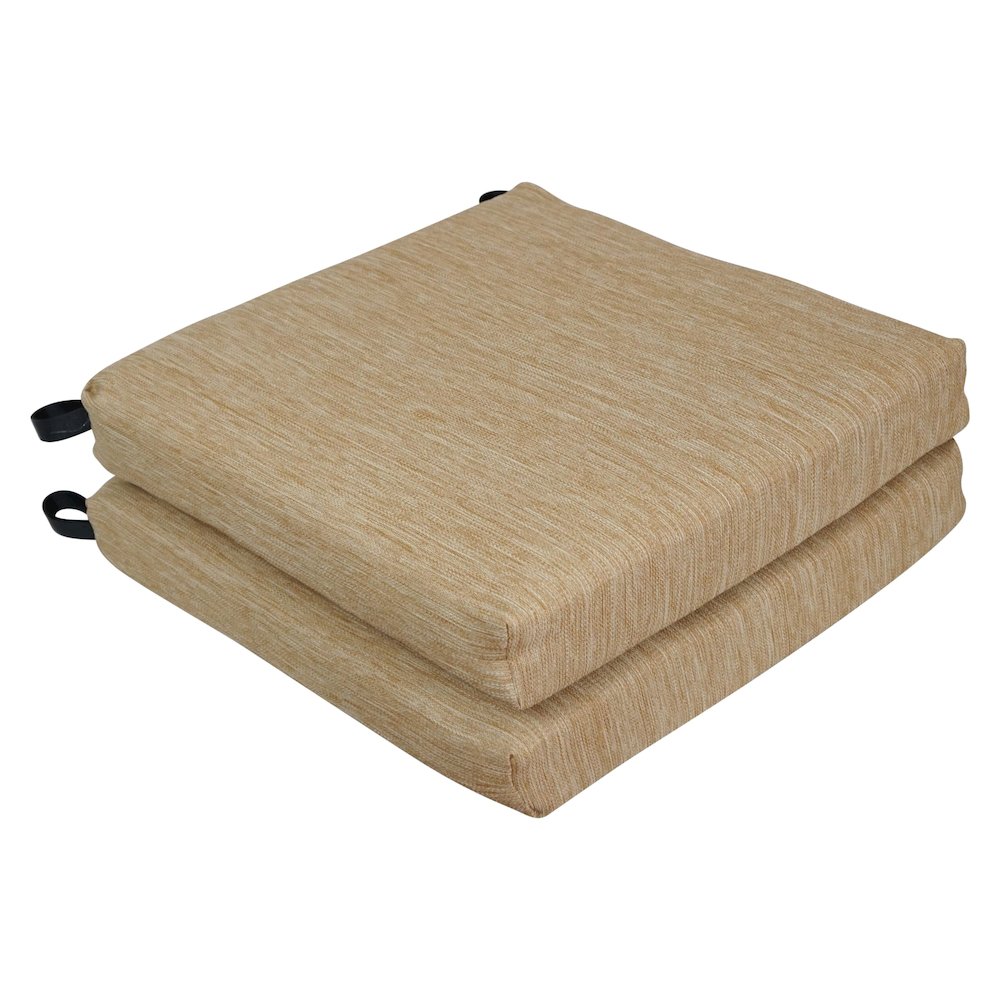 20-inch by 19-inch Premium Olefin Outdoor Chair Cushions (Set of 2). Picture 1