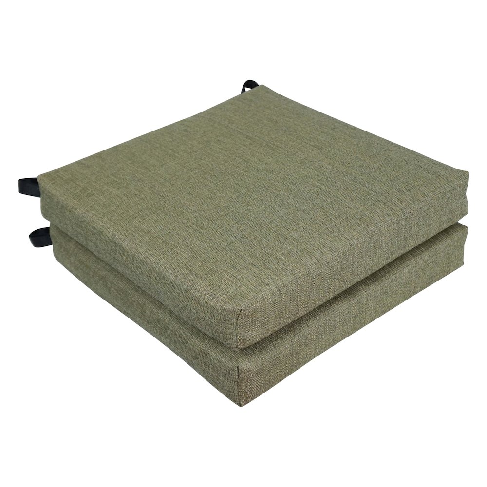 20-inch by 19-inch Premium Olefin Outdoor Chair Cushions (Set of 2). Picture 1