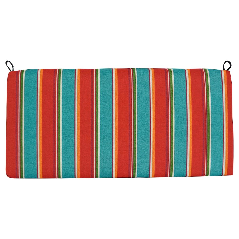 42-inch by 19-inch Patterned Outdoor Spun Polyester Loveseat Cushion. Picture 2