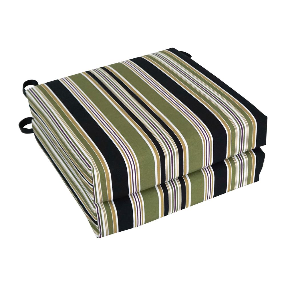 16-inch Outdoor Cushion, Eastbay Onyx. Picture 1