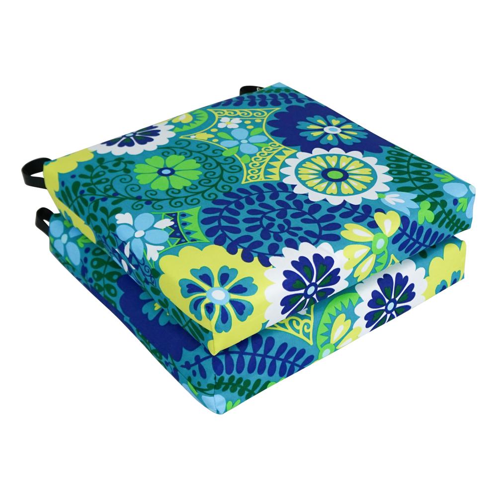 16-inch Outdoor Cushion, Luxury Azure. Picture 1