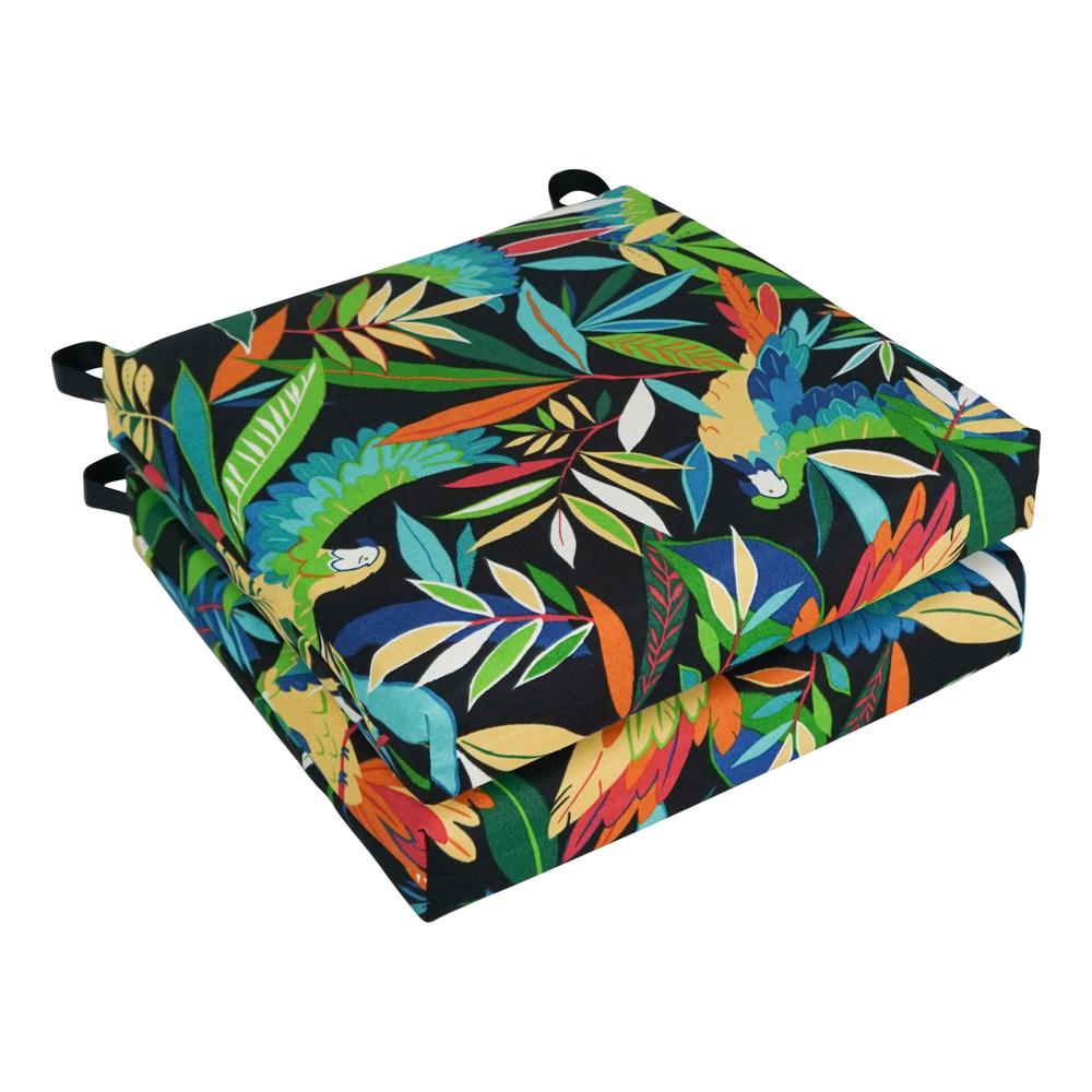 16-inch Outdoor Cushion, Tucuman Ebony (Set of 2). Picture 1
