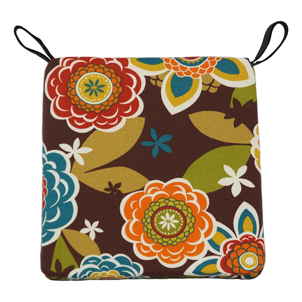 16-inch Outdoor Cushion, Annie Chocolate. Picture 2