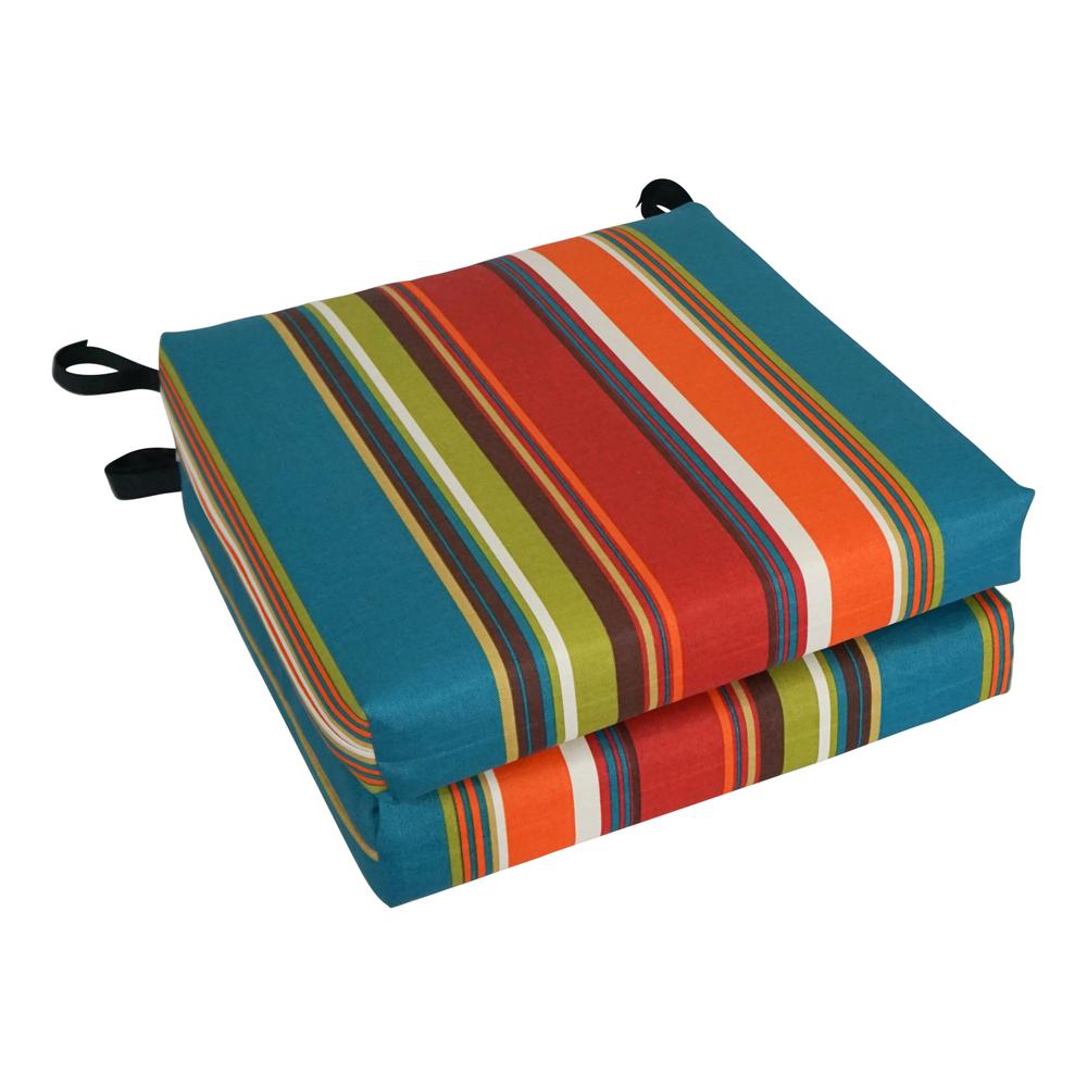 16-inch Outdoor Cushion, Westport Teal (2pc). Picture 1