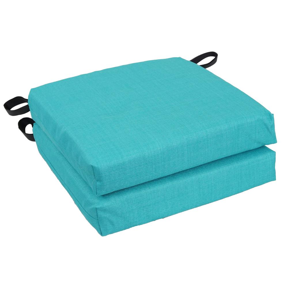 16-inch Outdoor Cushion, Aqua Blue. Picture 1