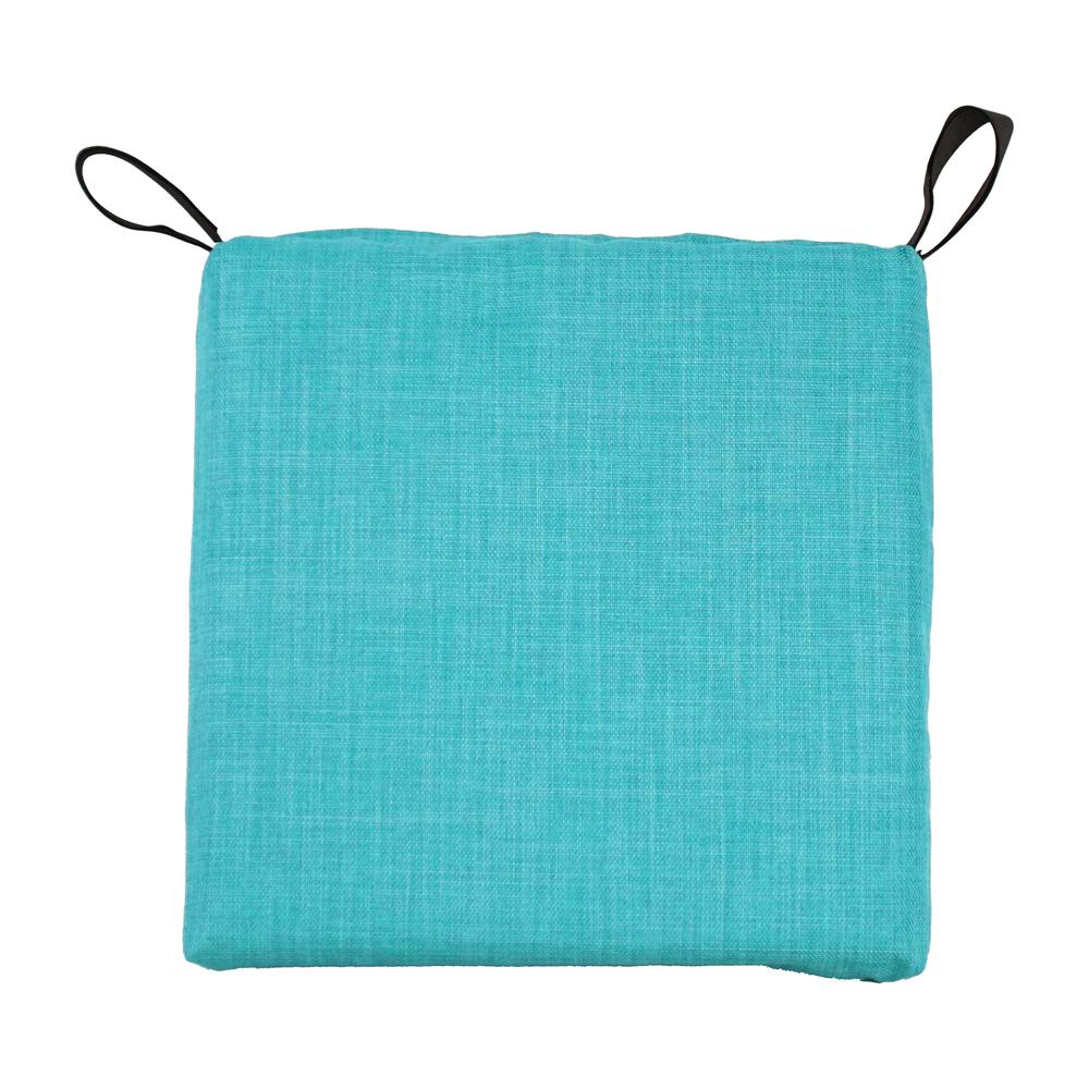 16-inch Outdoor Cushion, Aqua Blue. Picture 2
