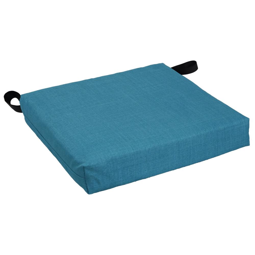 16-inch Outdoor Cushion, Sea Blue, set of 2. Picture 3