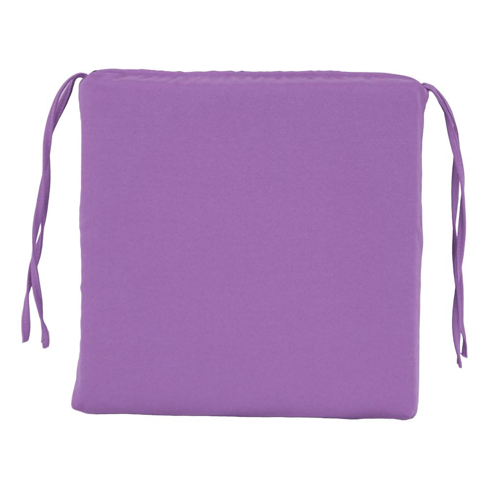 Blazing Needles Indoor 16" x 16" Twill  Chair Cushion, Grape. Picture 2