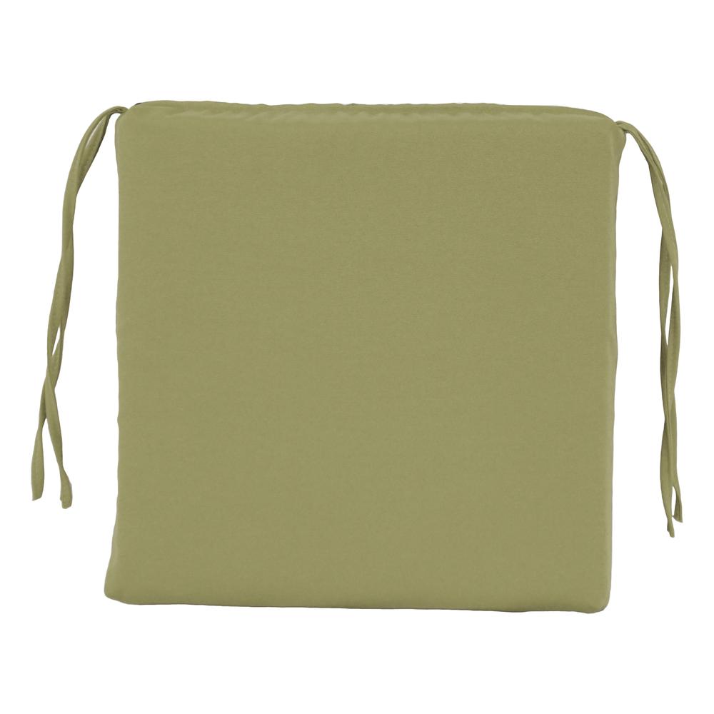 Blazing Needles Indoor 16" x 16" Twill  Chair Cushion, Sage. Picture 2