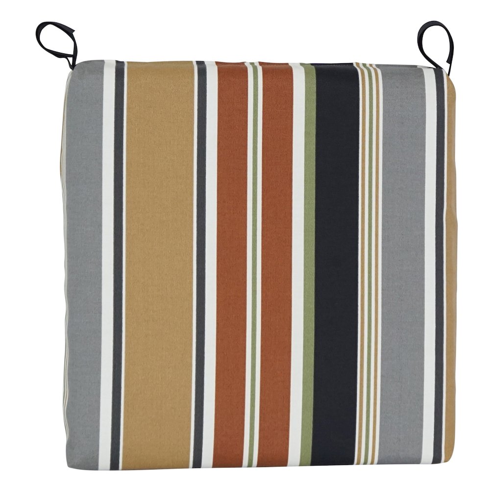 16-inch Spun Polyester Patterned Outdoor Square Chair Cushions (Set of 4). Picture 2